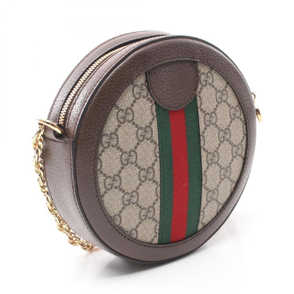 Gucci Beige Brown Bag Shoulder Leather Supreme Canvas Multicolor Ophidia Tan GG